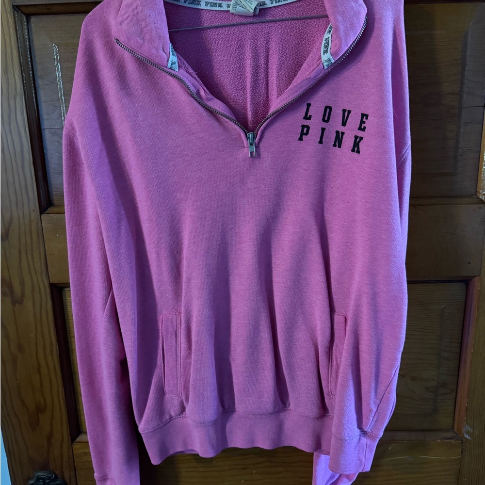 PINK Victoria's Secret Love Pink Cowl Neck Sweater - Vibrant Pink